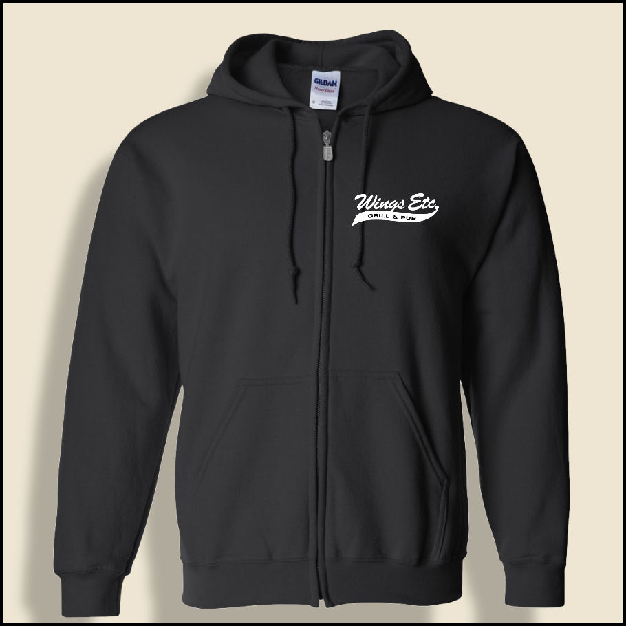 Black Wings Etc. Zip Up Hoodie